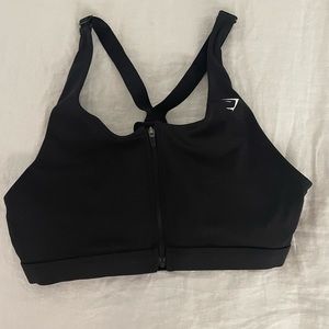 Gymshark front zip sports bra